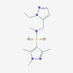 molecular formula C13H21N5O2S B14925642 N-[(1-ethyl-1H-pyrazol-5-yl)methyl]-N,1,3,5-tetramethyl-1H-pyrazole-4-sulfonamide 