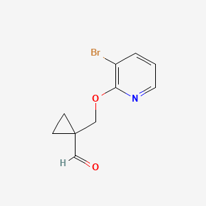 molecular formula C10H10BrNO2 B1492565 1-(((3-Bromopyridin-2-yl)oxy)methyl)cyclopropane-1-carbaldehyde CAS No. 2097962-59-7
