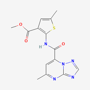 Methyl 5-methyl-2-{[(5-methyl[1,2,4]triazolo[1,5-a]pyrimidin-7-yl)carbonyl]amino}thiophene-3-carboxylate