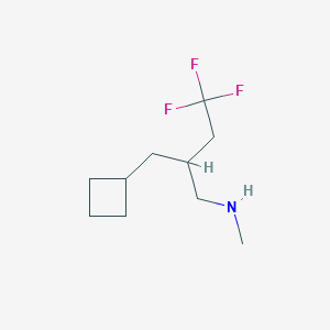 molecular formula C10H18F3N B1492567 2-(cyclobutylmethyl)-4,4,4-trifluoro-N-methylbutan-1-amine CAS No. 2098067-93-5