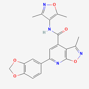 6-(1,3-benzodioxol-5-yl)-N-(3,5-dimethyl-1,2-oxazol-4-yl)-3-methyl[1,2]oxazolo[5,4-b]pyridine-4-carboxamide