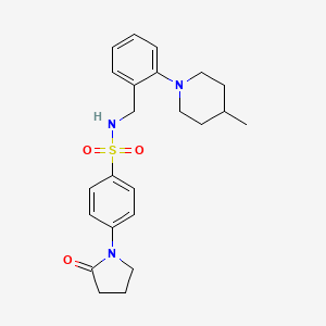 N-[2-(4-methylpiperidin-1-yl)benzyl]-4-(2-oxopyrrolidin-1-yl)benzenesulfonamide