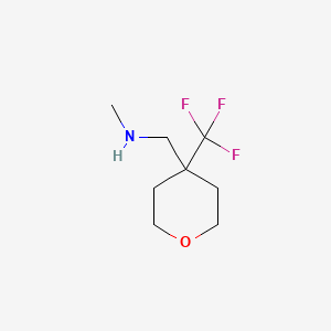 molecular formula C8H14F3NO B1492568 N-methyl-1-(4-(trifluoromethyl)tetrahydro-2H-pyran-4-yl)methanamine CAS No. 2092060-50-7