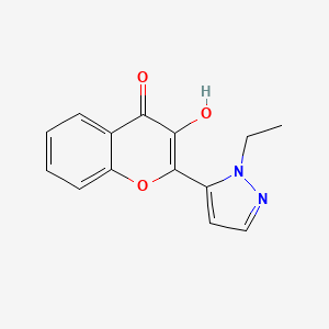 molecular formula C14H12N2O3 B14925685 2-(1-ethyl-1H-pyrazol-5-yl)-3-hydroxy-4H-chromen-4-one 