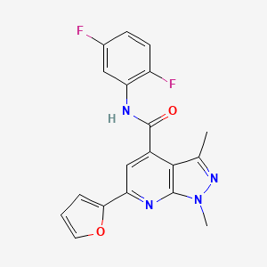 N-(2,5-difluorophenyl)-6-(furan-2-yl)-1,3-dimethyl-1H-pyrazolo[3,4-b]pyridine-4-carboxamide