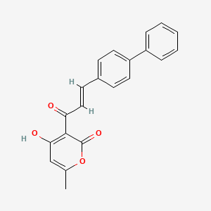 3-[(2E)-3-(biphenyl-4-yl)prop-2-enoyl]-4-hydroxy-6-methyl-2H-pyran-2-one