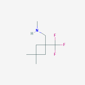 molecular formula C9H16F3N B1492570 1-(3,3-dimethyl-1-(trifluoromethyl)cyclobutyl)-N-methylmethanamine CAS No. 2092544-46-0