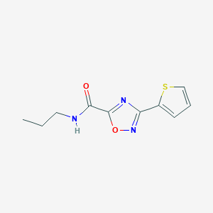 molecular formula C10H11N3O2S B14925705 N-propyl-3-(thiophen-2-yl)-1,2,4-oxadiazole-5-carboxamide 