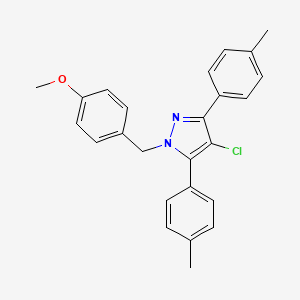 4-chloro-1-(4-methoxybenzyl)-3,5-bis(4-methylphenyl)-1H-pyrazole