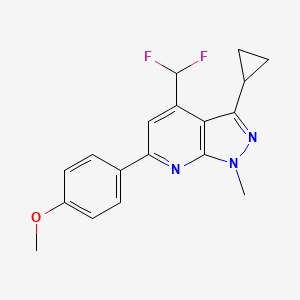 3-cyclopropyl-4-(difluoromethyl)-6-(4-methoxyphenyl)-1-methyl-1H-pyrazolo[3,4-b]pyridine