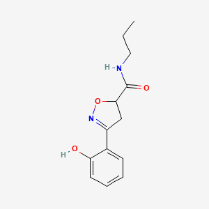 molecular formula C13H16N2O3 B14925741 3-(2-hydroxyphenyl)-N-propyl-4,5-dihydro-1,2-oxazole-5-carboxamide 