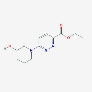 molecular formula C12H17N3O3 B1492575 Ethyl 6-(3-hydroxypiperidin-1-yl)pyridazine-3-carboxylate CAS No. 2098142-14-2