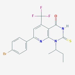 7-(4-bromophenyl)-1-(butan-2-yl)-2-sulfanyl-5-(trifluoromethyl)pyrido[2,3-d]pyrimidin-4(1H)-one