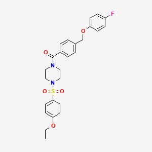 {4-[(4-Ethoxyphenyl)sulfonyl]piperazin-1-yl}{4-[(4-fluorophenoxy)methyl]phenyl}methanone