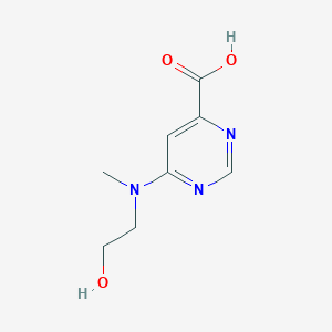 molecular formula C8H11N3O3 B1492577 6-((2-Hydroxyethyl)(methyl)amino)pyrimidine-4-carboxylic acid CAS No. 2098024-96-3