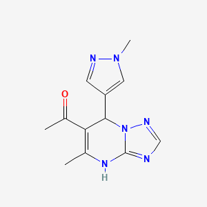 1-[5-methyl-7-(1-methyl-1H-pyrazol-4-yl)-4,7-dihydro[1,2,4]triazolo[1,5-a]pyrimidin-6-yl]ethanone