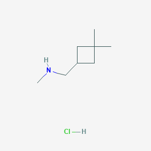 molecular formula C8H18ClN B1492578 1-(3,3-dimethylcyclobutyl)-N-methylmethanamine hydrochloride CAS No. 2098121-45-8