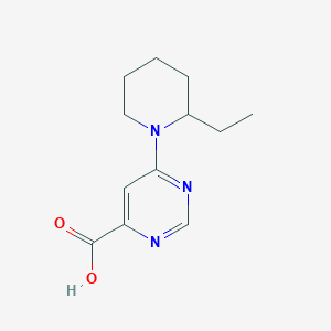 molecular formula C12H17N3O2 B1492579 6-(2-乙基哌啶-1-基)嘧啶-4-羧酸 CAS No. 2003903-71-5