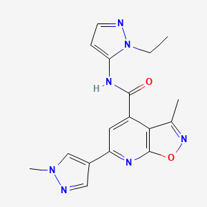 N-(1-ethyl-1H-pyrazol-5-yl)-3-methyl-6-(1-methyl-1H-pyrazol-4-yl)[1,2]oxazolo[5,4-b]pyridine-4-carboxamide