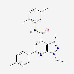 N-(2,5-dimethylphenyl)-1-ethyl-3-methyl-6-(4-methylphenyl)-1H-pyrazolo[3,4-b]pyridine-4-carboxamide