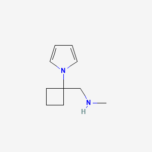molecular formula C10H16N2 B1492582 1-(1-(1H-pyrrol-1-yl)cyclobutyl)-N-methylmethanamine CAS No. 2091592-26-4