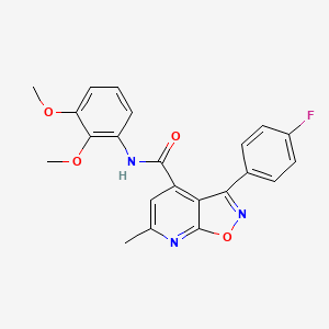 molecular formula C22H18FN3O4 B14925842 N-(2,3-dimethoxyphenyl)-3-(4-fluorophenyl)-6-methyl[1,2]oxazolo[5,4-b]pyridine-4-carboxamide 