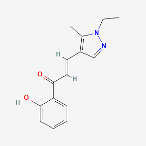 molecular formula C15H16N2O2 B14925862 (2E)-3-(1-ethyl-5-methyl-1H-pyrazol-4-yl)-1-(2-hydroxyphenyl)prop-2-en-1-one 