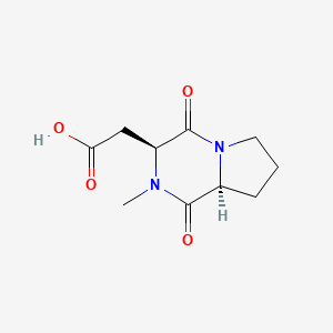 molecular formula C10H14N2O4 B1492587 2-((3S,8aS)-2-methyl-1,4-dioxooctahydropyrrolo[1,2-a]pyrazin-3-yl)acetic acid CAS No. 2165390-03-2