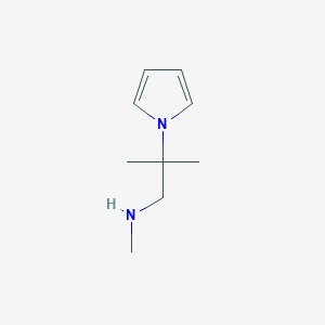 molecular formula C9H16N2 B1492590 N,2-dimethyl-2-(1H-pyrrol-1-yl)propan-1-amine CAS No. 2092103-79-0