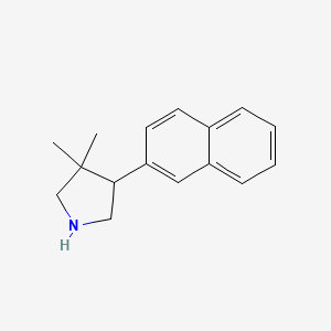 molecular formula C16H19N B1492591 3,3-Dimethyl-4-(naphthalen-2-yl)pyrrolidine CAS No. 2098063-67-1