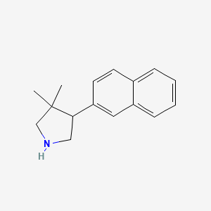 molecular formula C16H19N B1492591 3,3-Dimetil-4-(naftalen-2-il)pirrolidina CAS No. 2098063-67-1