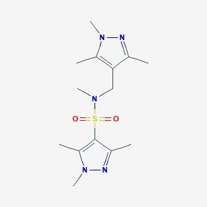 N,1,3,5-tetramethyl-N-[(1,3,5-trimethyl-1H-pyrazol-4-yl)methyl]-1H-pyrazole-4-sulfonamide