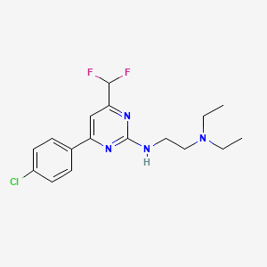 molecular formula C17H21ClF2N4 B14925928 N'-[4-(4-chlorophenyl)-6-(difluoromethyl)pyrimidin-2-yl]-N,N-diethylethane-1,2-diamine 