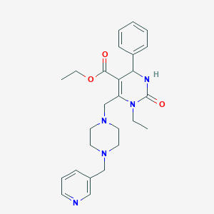 Ethyl 1-ethyl-2-oxo-4-phenyl-6-{[4-(pyridin-3-ylmethyl)piperazin-1-yl]methyl}-1,2,3,4-tetrahydropyrimidine-5-carboxylate