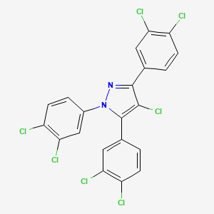 molecular formula C21H9Cl7N2 B14925948 4-chloro-1,3,5-tris(3,4-dichlorophenyl)-1H-pyrazole 