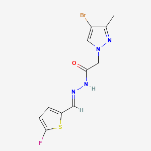 2-(4-Bromo-3-methyl-1H-pyrazol-1-YL)-N'~1~-[(5-fluoro-2-thienyl)methylene]acetohydrazide