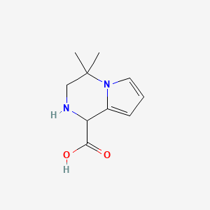 molecular formula C10H14N2O2 B1492597 4,4-Dimethyl-1,2,3,4-tetrahydropyrrolo[1,2-a]pyrazine-1-carboxylic acid CAS No. 2097944-81-3