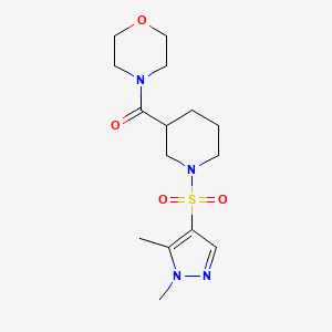 molecular formula C15H24N4O4S B14925975 {1-[(1,5-dimethyl-1H-pyrazol-4-yl)sulfonyl]piperidin-3-yl}(morpholin-4-yl)methanone 