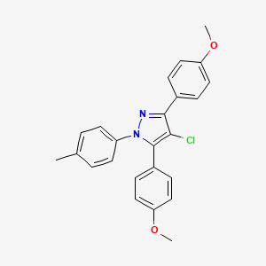 4-chloro-3,5-bis(4-methoxyphenyl)-1-(4-methylphenyl)-1H-pyrazole