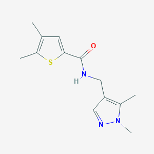 molecular formula C13H17N3OS B14926008 N-[(1,5-dimethyl-1H-pyrazol-4-yl)methyl]-4,5-dimethylthiophene-2-carboxamide 