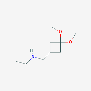 molecular formula C9H19NO2 B1492603 N-((3,3-dimethoxycyclobutyl)methyl)ethanamine CAS No. 2097964-37-7