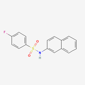 molecular formula C16H12FNO2S B14926038 4-fluoro-N-(naphthalen-2-yl)benzenesulfonamide 