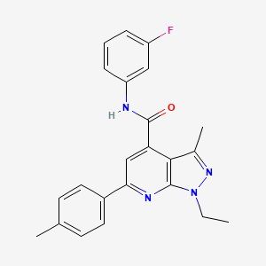 1-ethyl-N-(3-fluorophenyl)-3-methyl-6-(4-methylphenyl)-1H-pyrazolo[3,4-b]pyridine-4-carboxamide