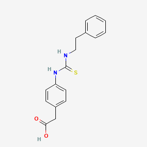 molecular formula C17H18N2O2S B14926062 (4-{[(2-Phenylethyl)carbamothioyl]amino}phenyl)acetic acid 