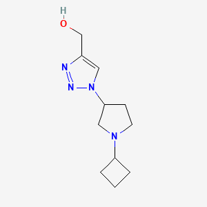 molecular formula C11H18N4O B1492608 (1-(1-环丁基吡咯烷-3-基)-1H-1,2,3-三唑-4-基)甲醇 CAS No. 2098109-25-0
