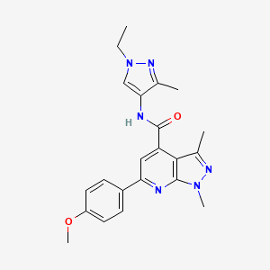 N-(1-ethyl-3-methyl-1H-pyrazol-4-yl)-6-(4-methoxyphenyl)-1,3-dimethyl-1H-pyrazolo[3,4-b]pyridine-4-carboxamide