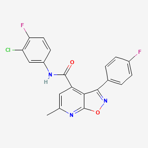 N-(3-chloro-4-fluorophenyl)-3-(4-fluorophenyl)-6-methyl[1,2]oxazolo[5,4-b]pyridine-4-carboxamide