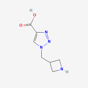 molecular formula C7H10N4O2 B1492613 1-(氮杂环丁-3-基甲基)-1H-1,2,3-三唑-4-羧酸 CAS No. 2097964-74-2