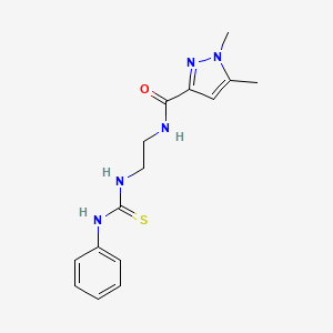 1,5-dimethyl-N-{2-[(phenylcarbamothioyl)amino]ethyl}-1H-pyrazole-3-carboxamide