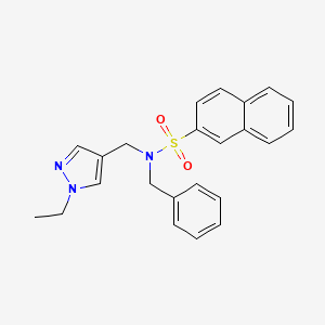 N-benzyl-N-[(1-ethyl-1H-pyrazol-4-yl)methyl]naphthalene-2-sulfonamide